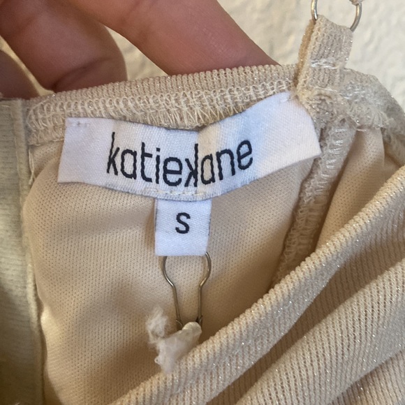 NWT Katie Kane shimmer ruched corset tank - Picture 3 of 7